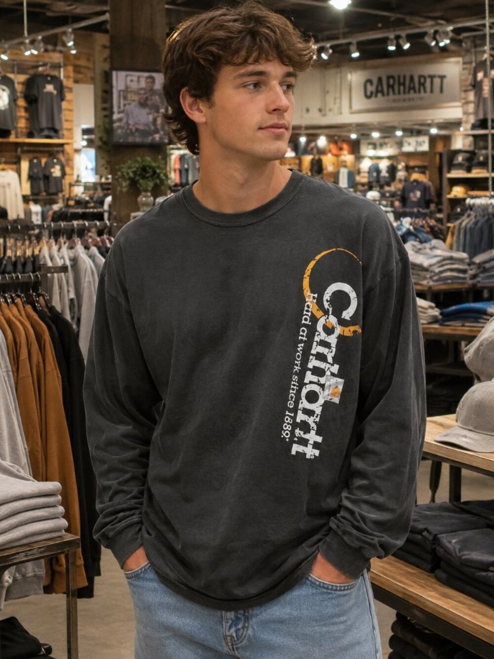 Mens Carhartt Long Sleeve SWEAT (XXL)